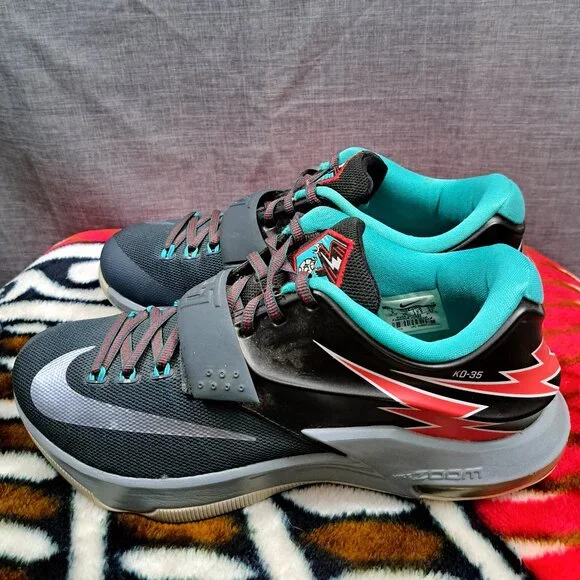 %2014 NIKE KD (7)VII Thunderbolt (653996-005)Athletic Sneakers Sz 9 Men / A 28 Nike KD 7  main image 3
